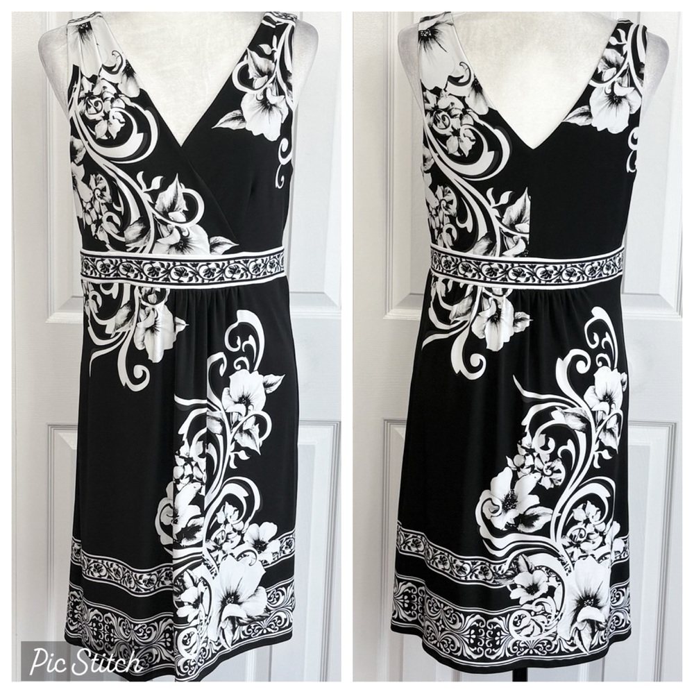 White House Black Market Floral Paisley Print Sleeveless Dress Medium
